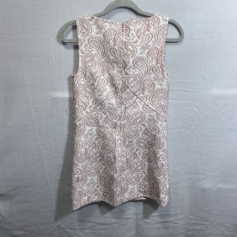 Victoria Beckham x Target Blush Paisley Jacquard Sleeveless Shift Mini Dress XS - Picture 2 of 15